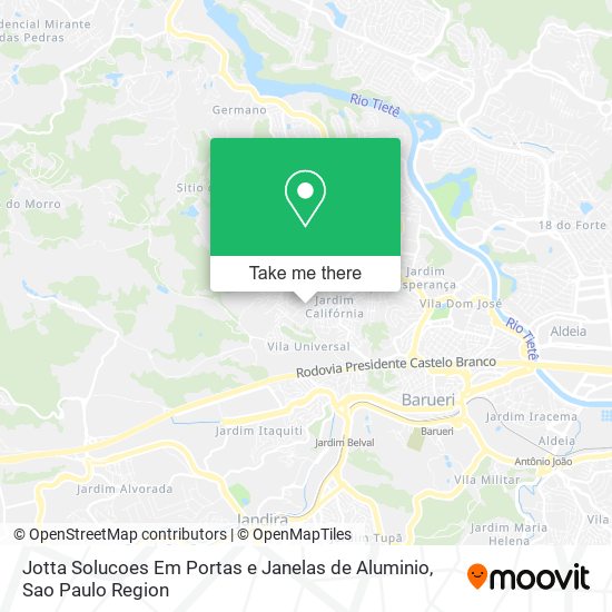 Jotta Solucoes Em Portas e Janelas de Aluminio map