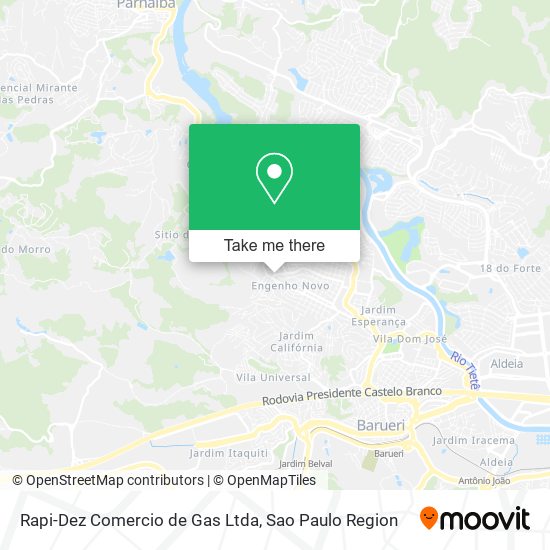 Mapa Rapi-Dez Comercio de Gas Ltda