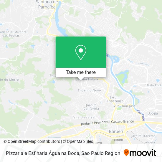 Pizzaria e Esfiharia Água na Boca map