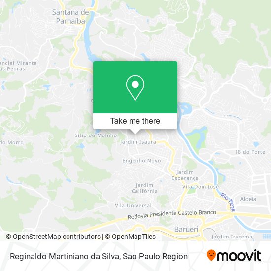 Mapa Reginaldo Martiniano da Silva