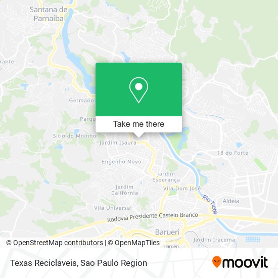 Mapa Texas Reciclaveis