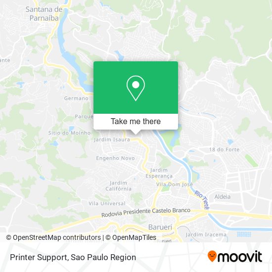 Printer Support map