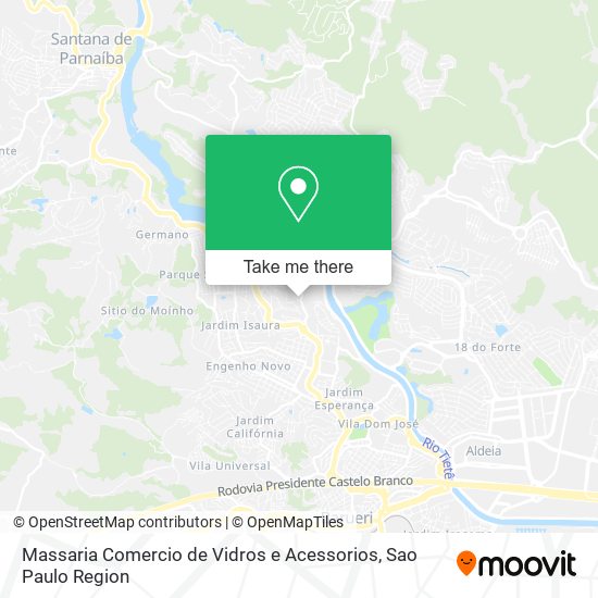 Massaria Comercio de Vidros e Acessorios map