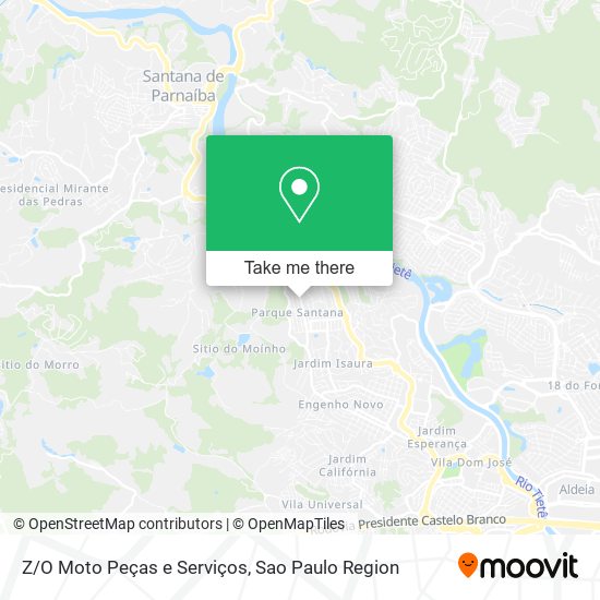 Mapa Z/O Moto Peças e Serviços