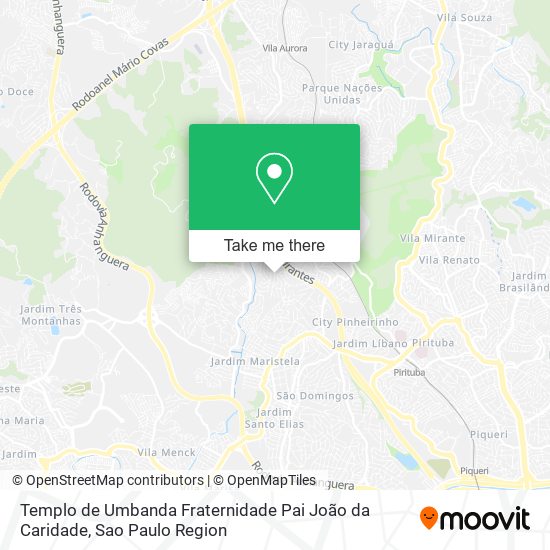 Templo de Umbanda Fraternidade Pai João da Caridade map