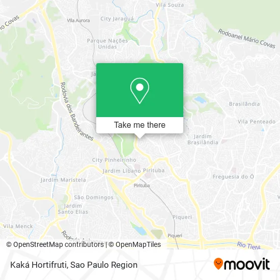 Kaká Hortifruti map