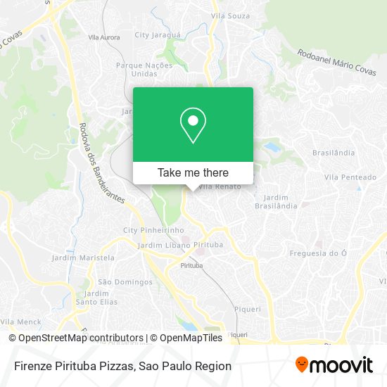 Firenze Pirituba Pizzas map