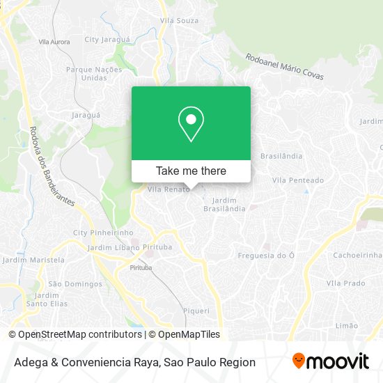 Mapa Adega & Conveniencia Raya