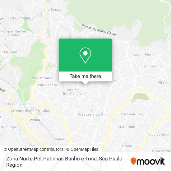 Zona Norte Pet Patinhas Banho e Tosa map