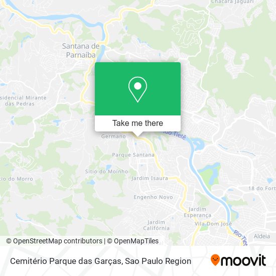 Cemitério Parque das Garças map