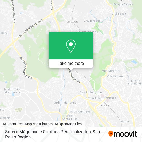 Mapa Sotero Máquinas e Cordoes Personalizados