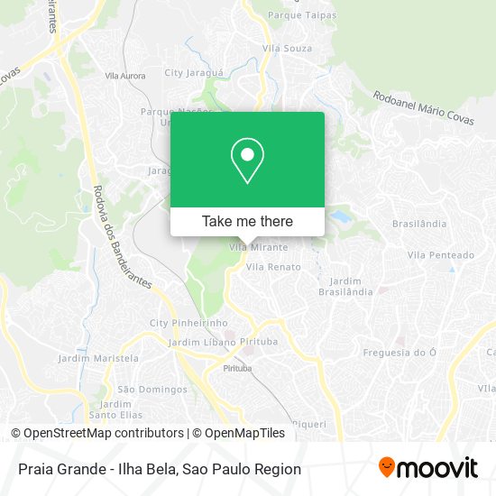 Praia Grande - Ilha Bela map