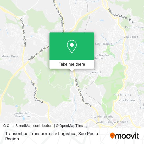 Mapa Transonhos Transportes e Logistica