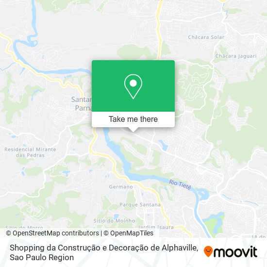 Shopping da Construção e Decoração de Alphaville map