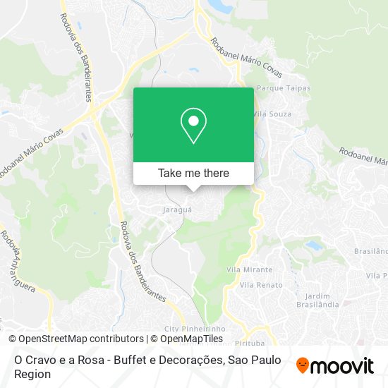 O Cravo e a Rosa - Buffet e Decorações map