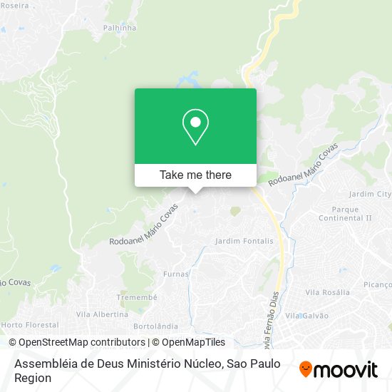 Mapa Assembléia de Deus Ministério Núcleo