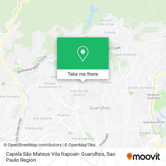 Capela São Mateus Vila Itapoan- Guarulhos map