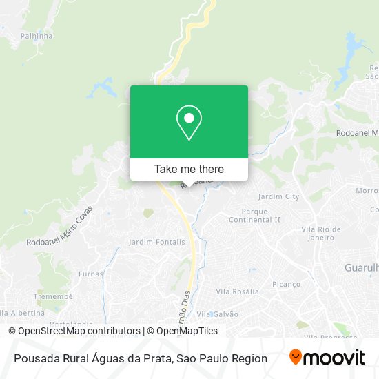 Pousada Rural Águas da Prata map