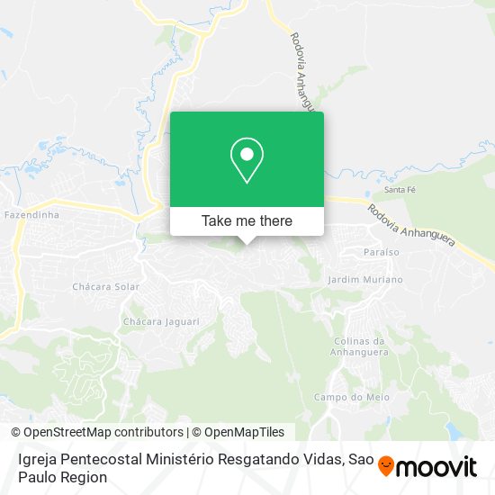 Mapa Igreja Pentecostal Ministério Resgatando Vidas