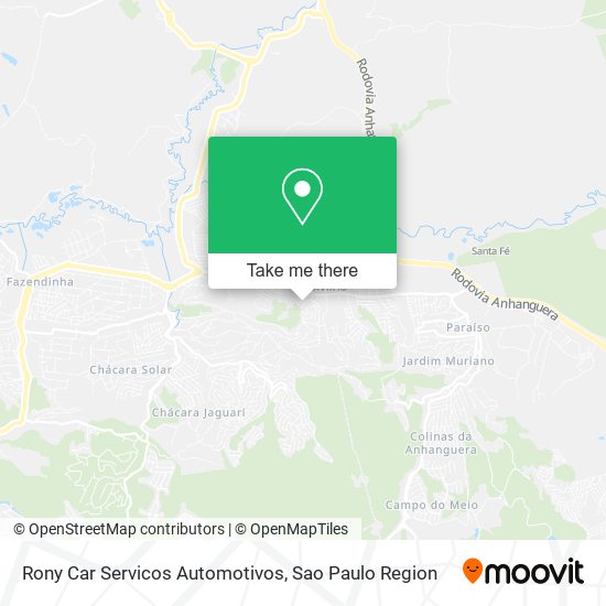 Mapa Rony Car Servicos Automotivos