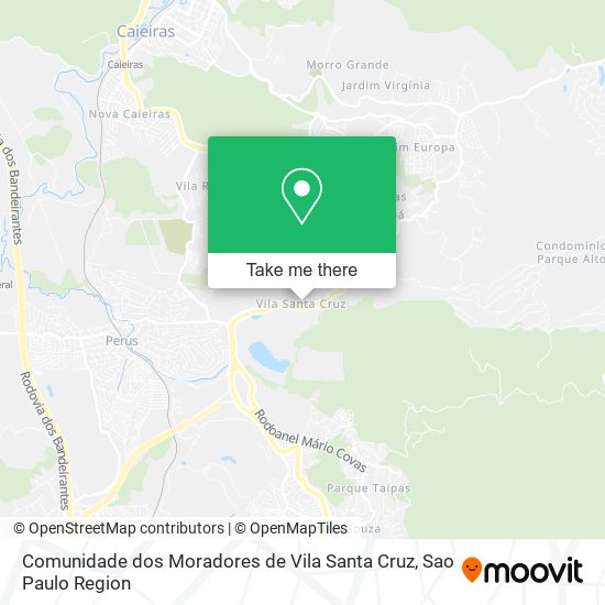 Comunidade dos Moradores de Vila Santa Cruz map