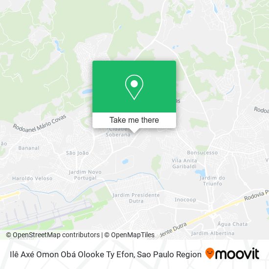 Ilê Axé Omon Obá Olooke Ty Efon map