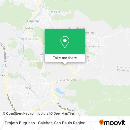 Projeto Bugrinho - Caieiras map