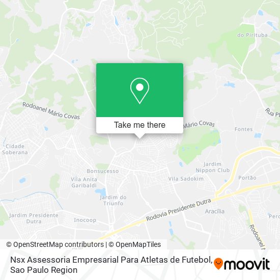 Nsx Assessoria Empresarial Para Atletas de Futebol map