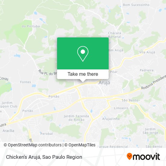 Mapa Chicken's Arujá