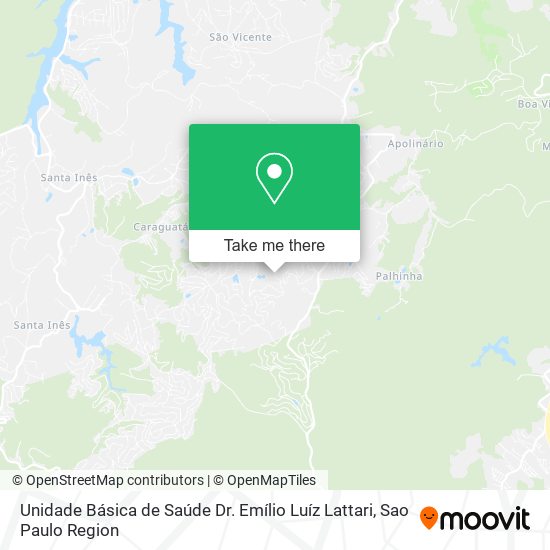 Mapa Unidade Básica de Saúde Dr. Emílio Luíz Lattari