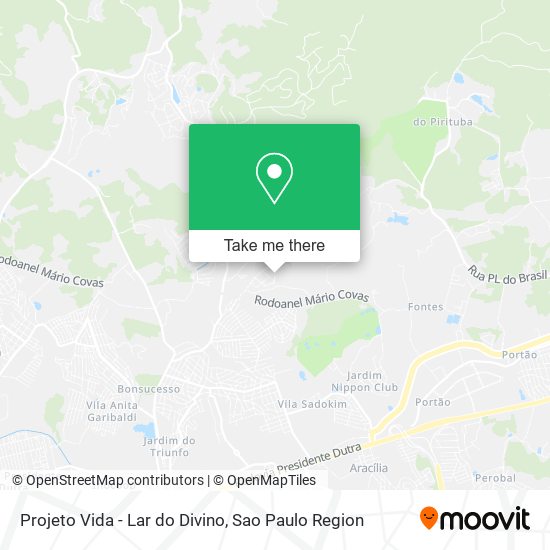 Projeto Vida - Lar do Divino map