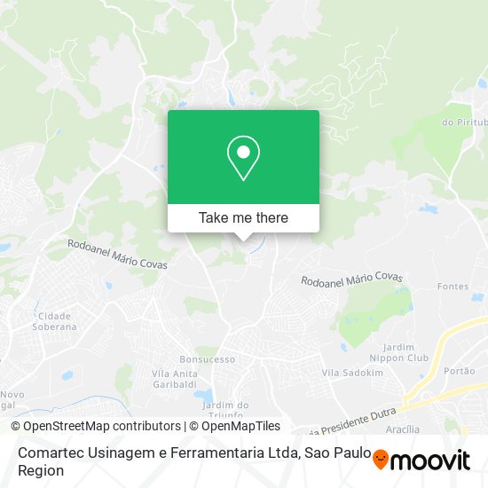 Mapa Comartec Usinagem e Ferramentaria Ltda