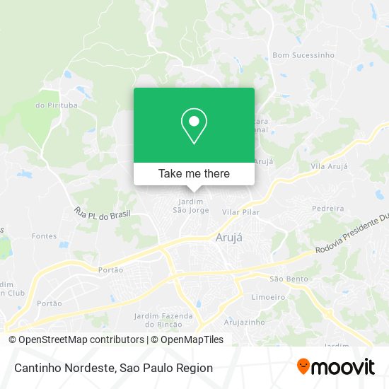 Cantinho Nordeste map