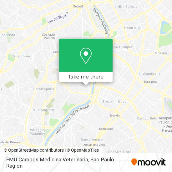 Mapa FMU Campos Medicina Veterinária