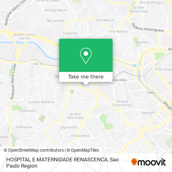 Mapa HOSPITAL E MATERNIDADE RENASCENCA