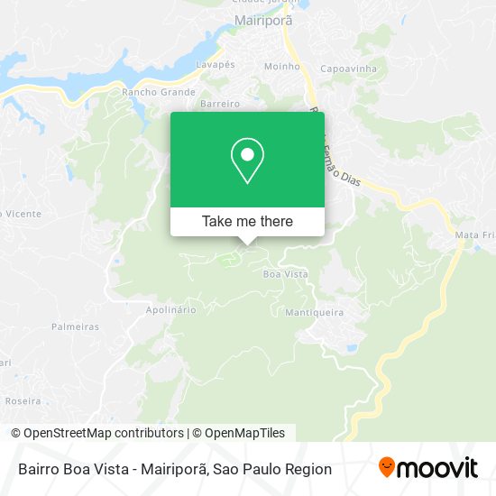 Bairro Boa Vista - Mairiporã map