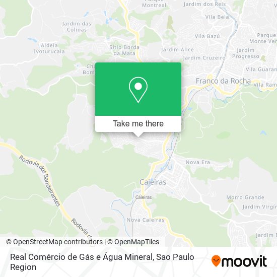 Mapa Real Comércio de Gás e Água Mineral