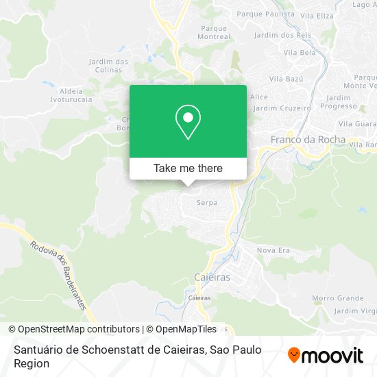 Mapa Santuário de Schoenstatt de Caieiras