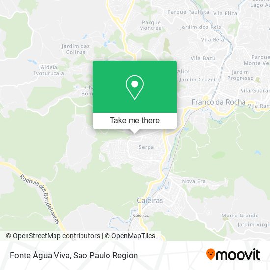 Mapa Fonte Água Viva