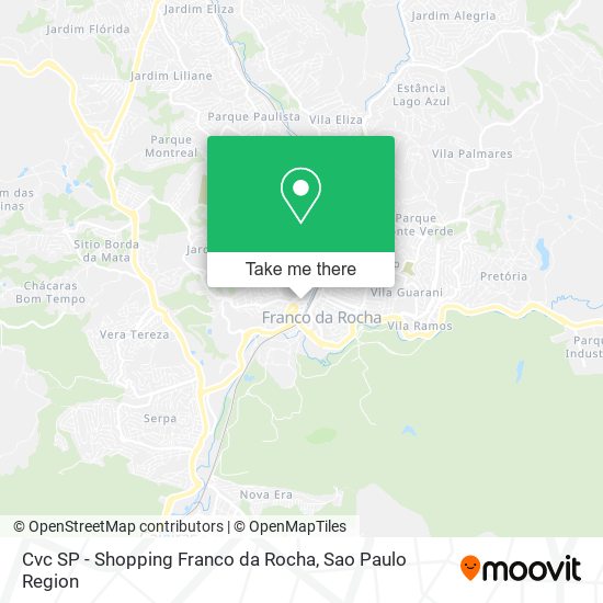 Cvc SP - Shopping Franco da Rocha map