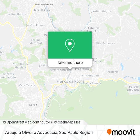 Mapa Araujo e Oliveira Advocacia