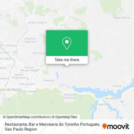 Restaurante, Bar e Mercearia do Toninho Português map