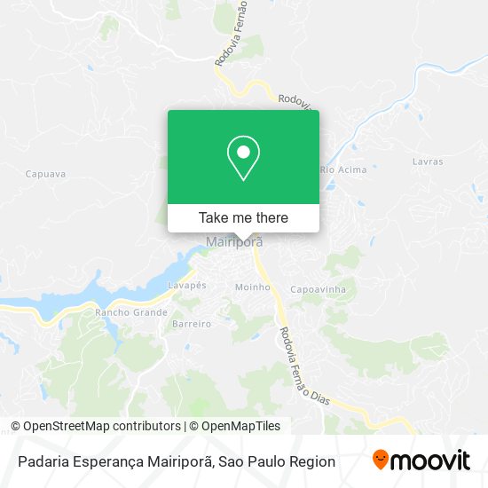 Padaria Esperança Mairiporã map