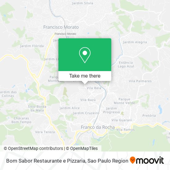 Mapa Bom Sabor Restaurante e Pizzaria