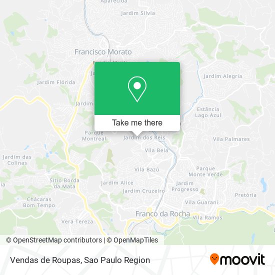 Mapa Vendas de Roupas