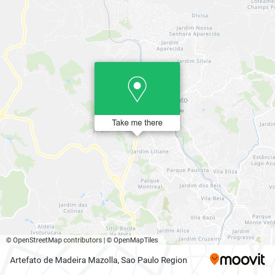 Mapa Artefato de Madeira Mazolla