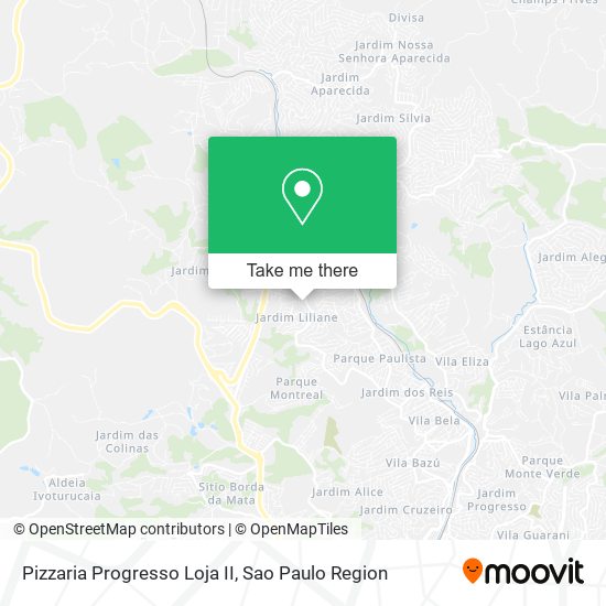 Mapa Pizzaria Progresso Loja II