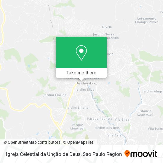 Mapa Igreja Celestial da Unção de Deus