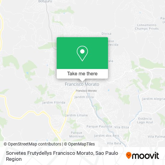 Sorvetes Frutydellys Francisco Morato map