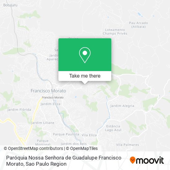 Mapa Paróquia Nossa Senhora de Guadalupe Francisco Morato